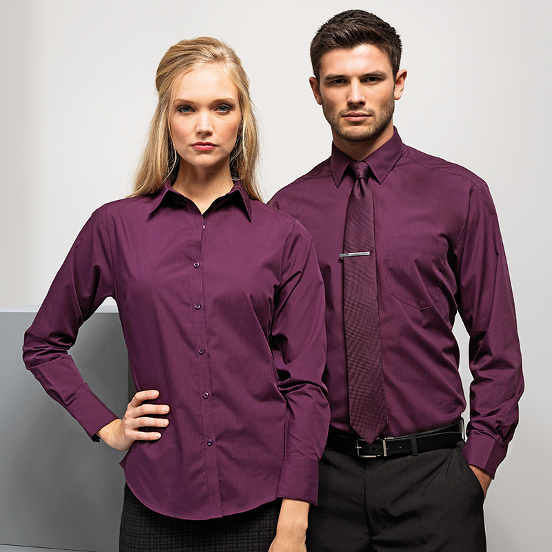 Long sleeve poplin shirt C and G Embroidery