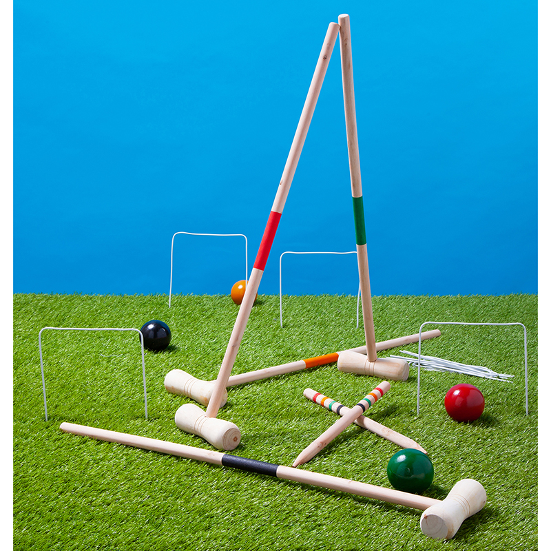 Wooden croquet game C and G Embroidery