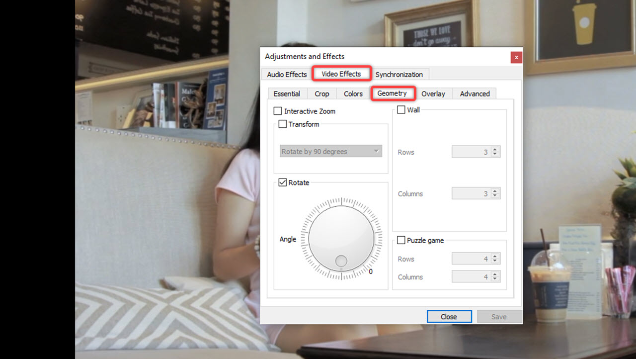 How to rotate, flip and transpose a video in VLC media player?
