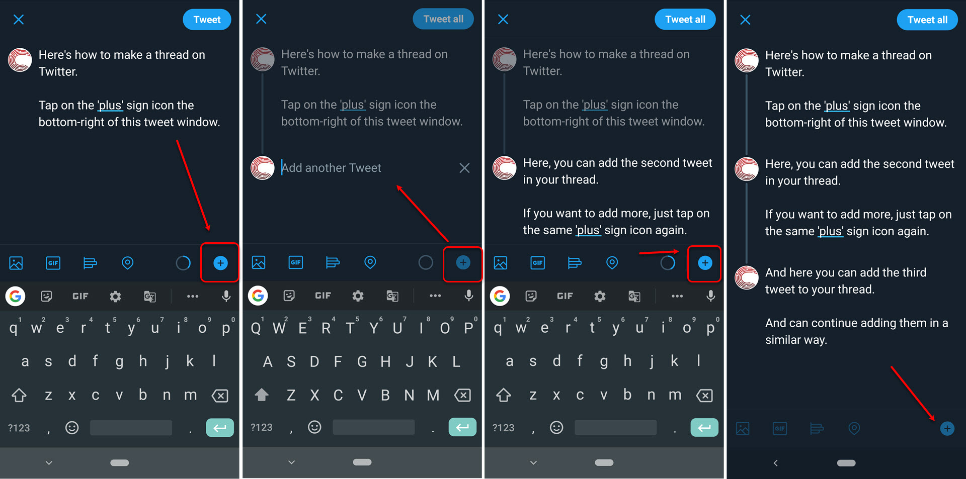 How to create a thread on Twitter?