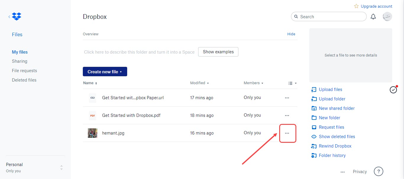 how to delete files from dropbox Facter