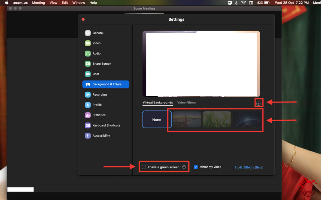 How to change the background on Zoom?