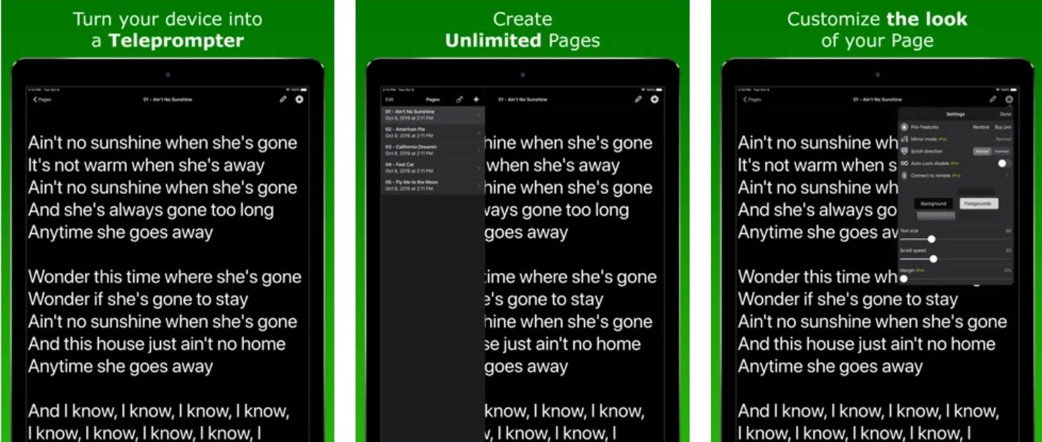 Top 8 Teleprompter apps for iPad