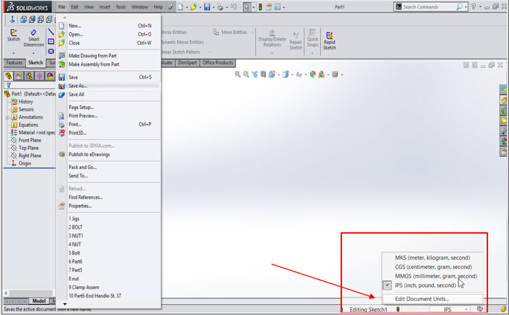 How to change units in Solidworks? Candid.Technology