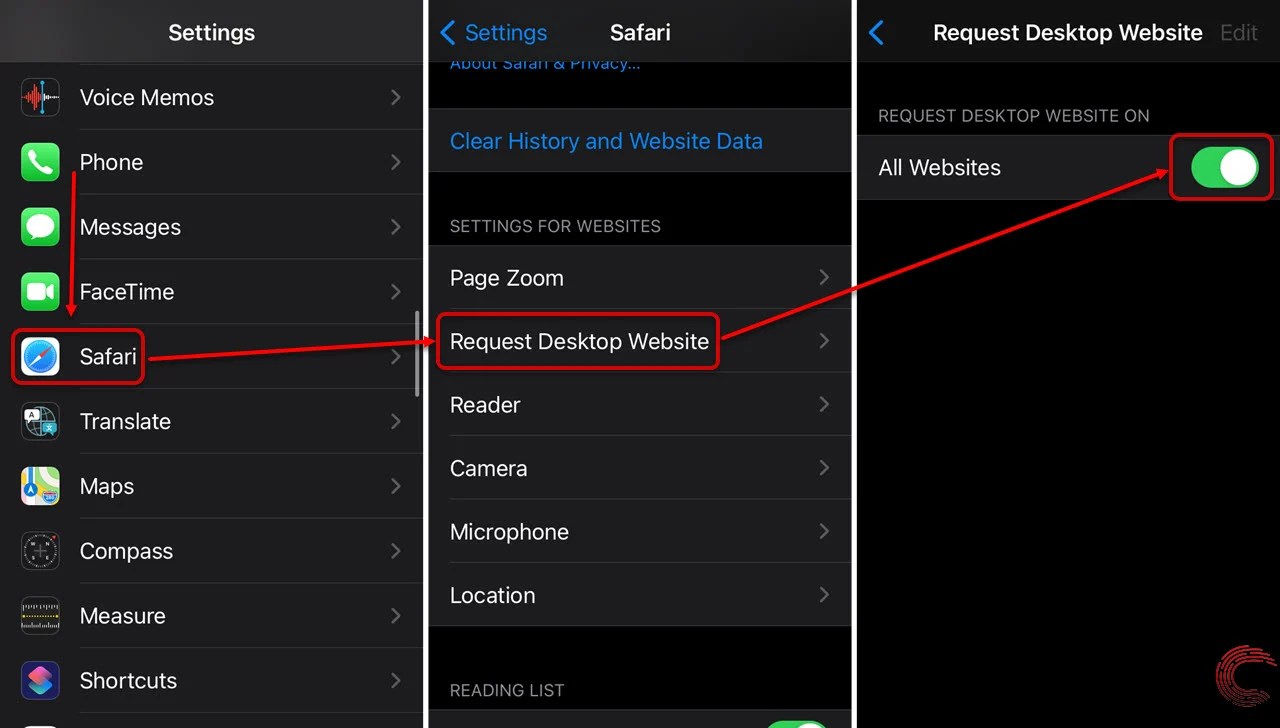 How to enable Desktop Mode in Safari on iOS 14?