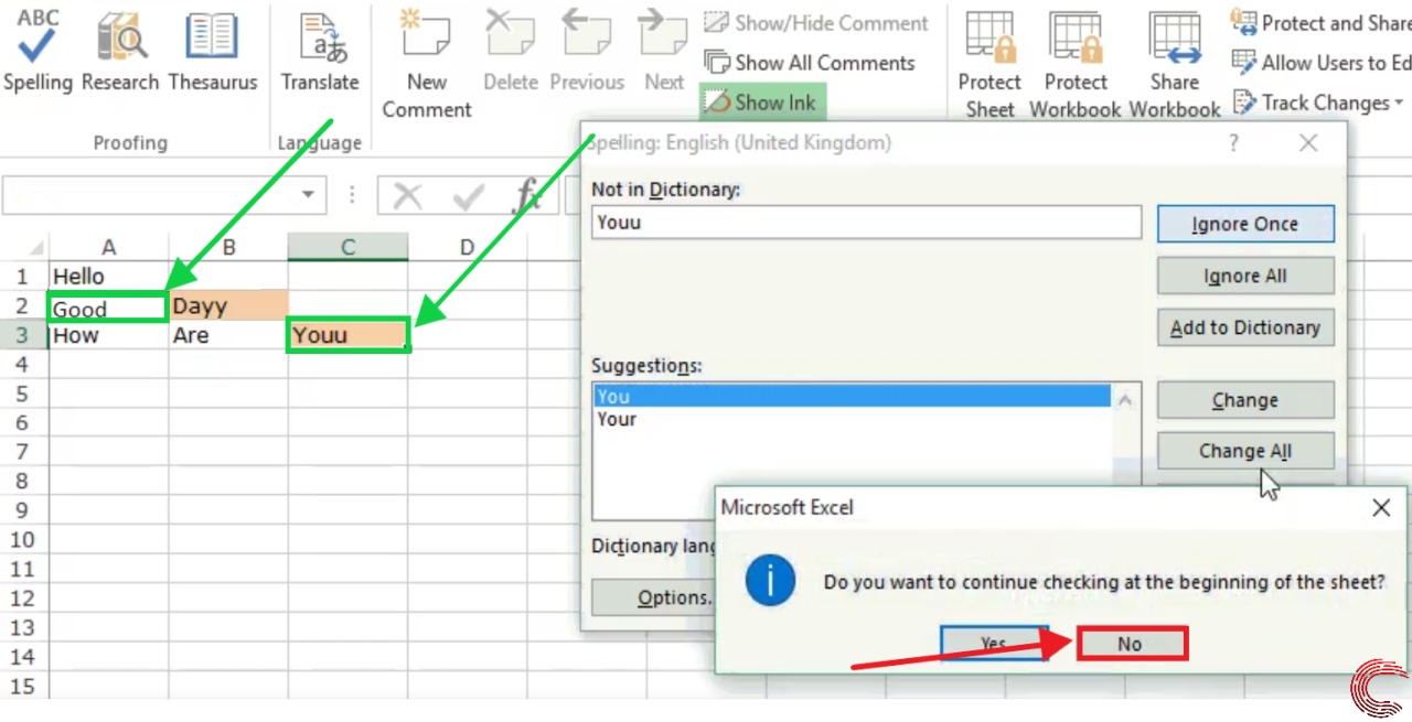 How to Spell Check in Excel?