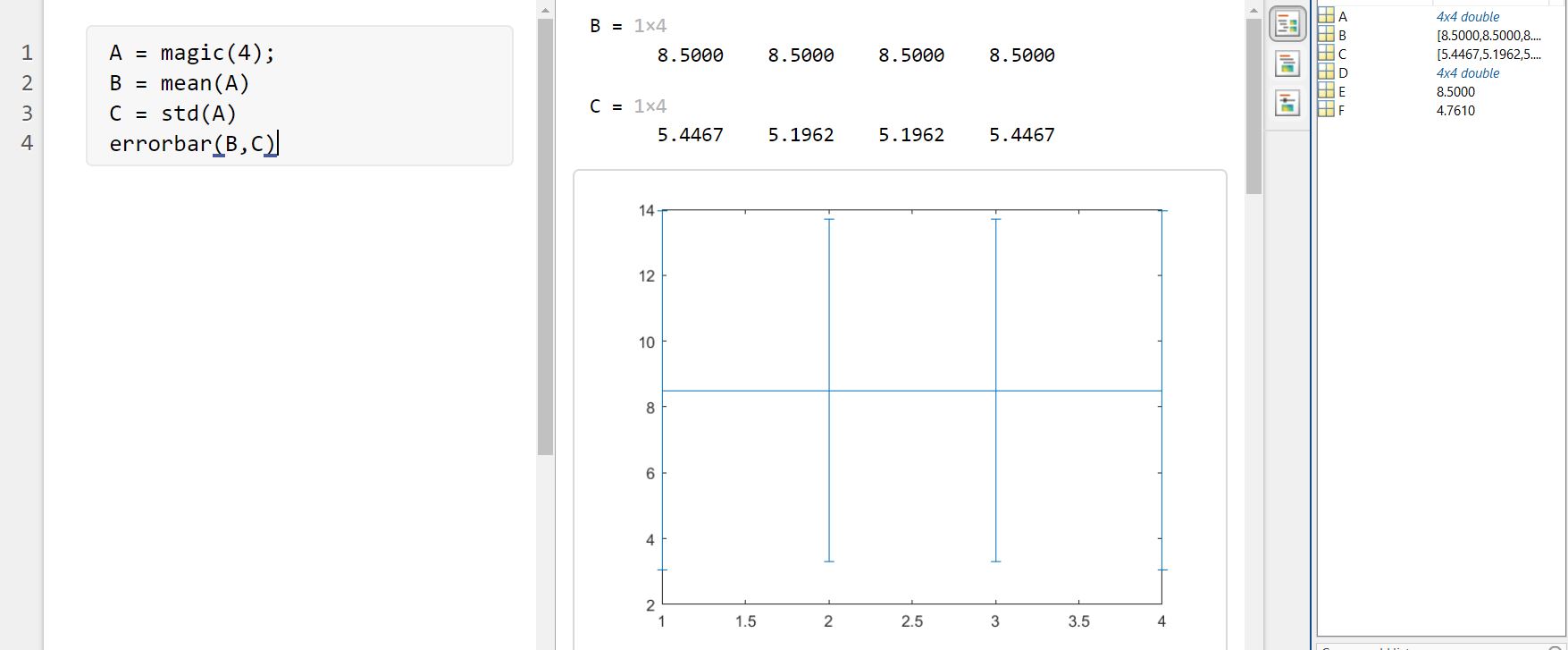 Standard deviation matlab dotsos
