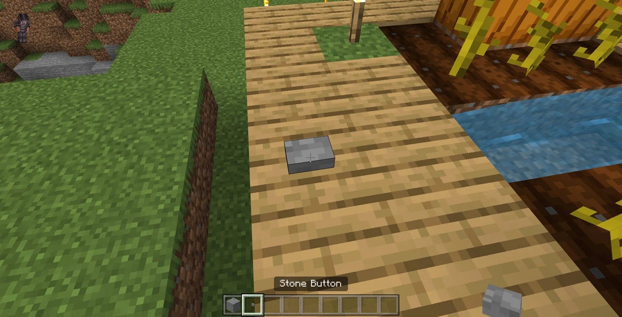 How to make a stone button in Minecraft?