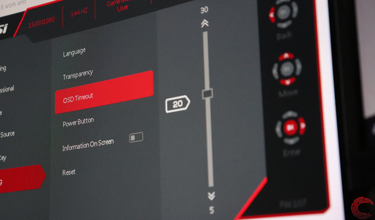 What is OSD timeout?