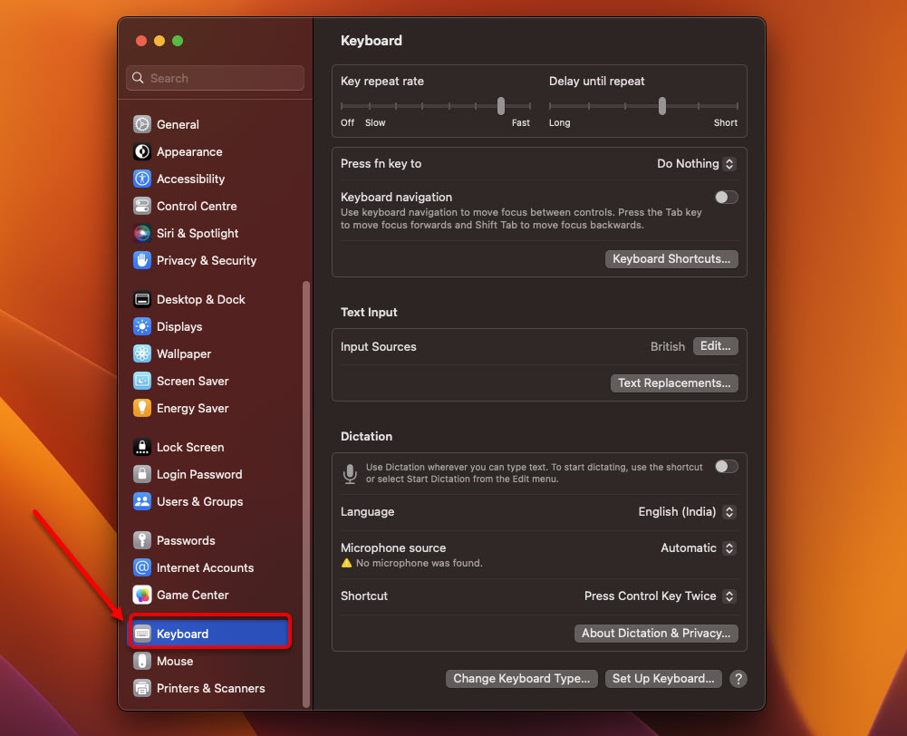 Fix Ctrl+C not working on Mac
