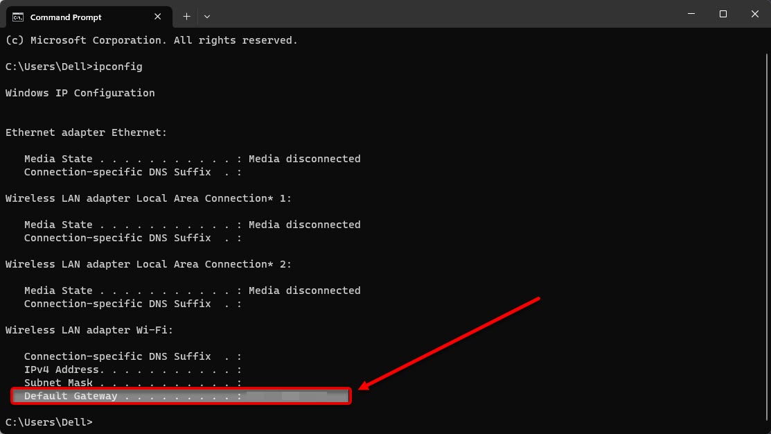 How to find router's IP address?