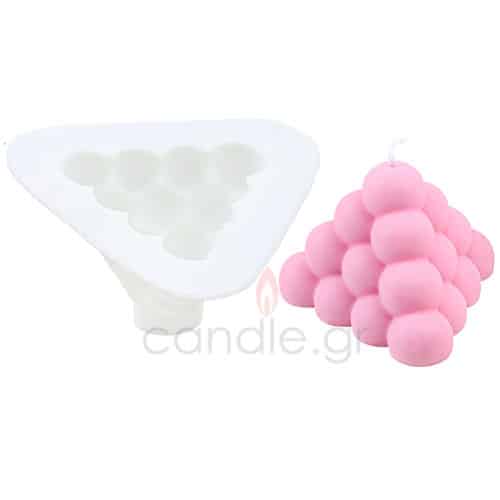 Καλούπι Σιλικόνης Pyramid Bubbles Candle.gr
