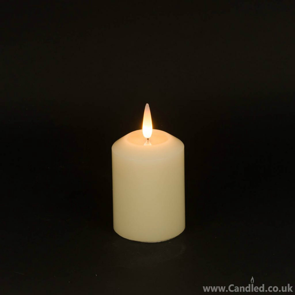 Pillar LED Candle 4" x 3" Diameter Candled