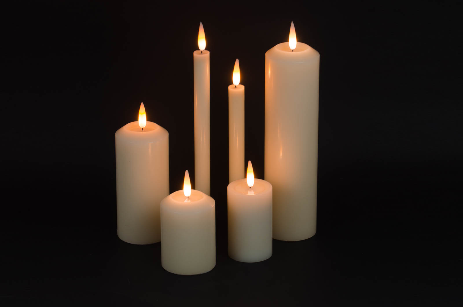 Pillar Candle LED 6" x (3" diameter) Candled