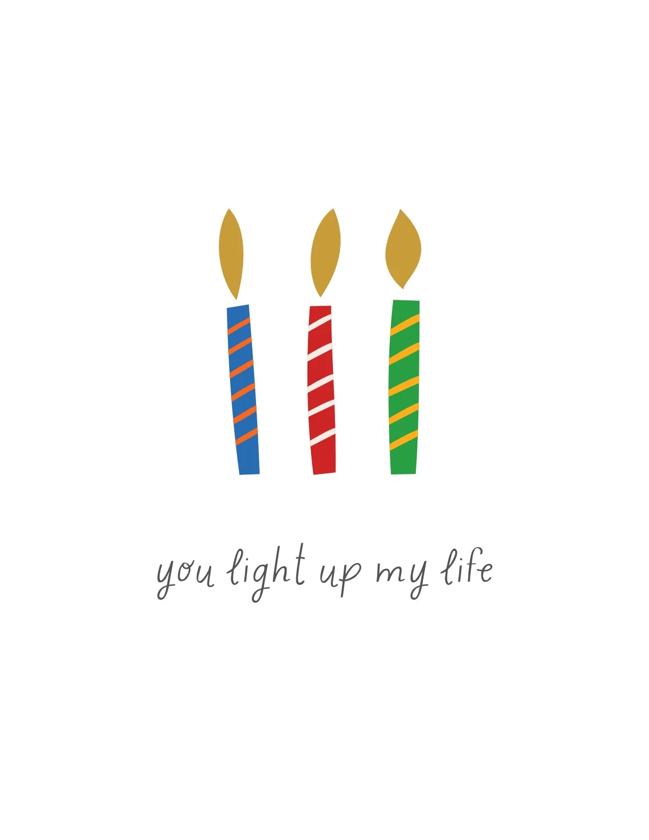 You Light Up My Life Greeting Card Candle House Ceylon