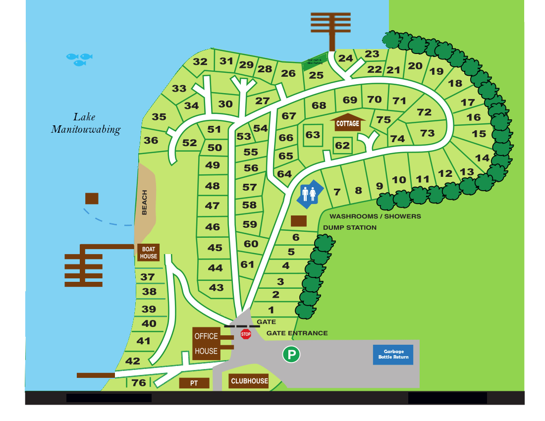 Campground Map Candlelight On The Bay