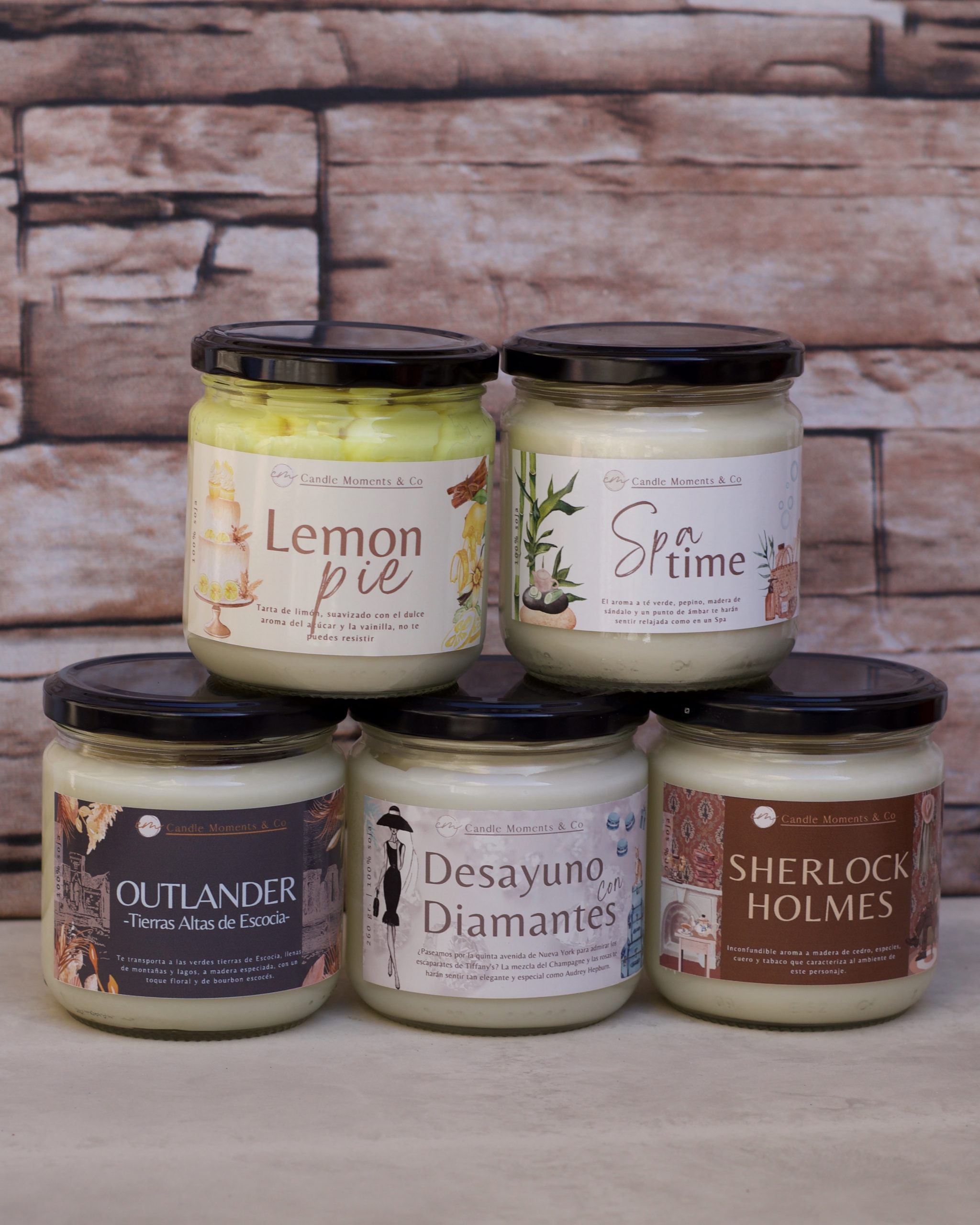 Pack 5 velas Candle Moments Co