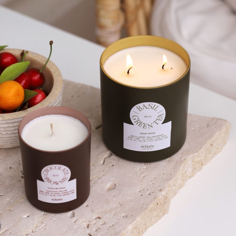 BASIL & GREEN TEA Travelсвеча с одним фитилем, ECHOES Candlesbox