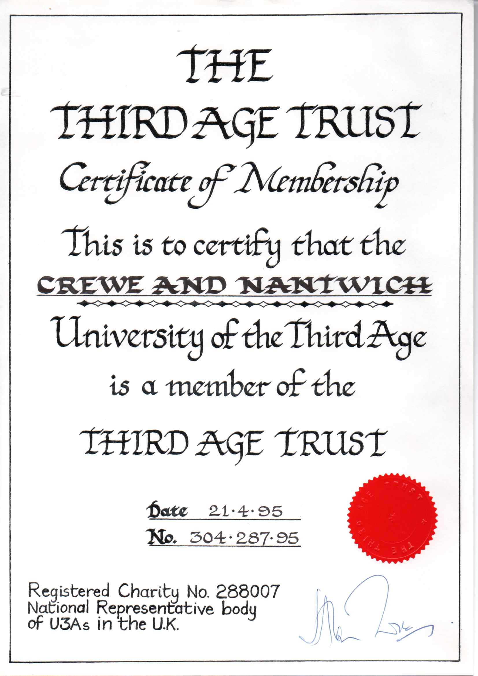 Crewe & Nantwich U3A