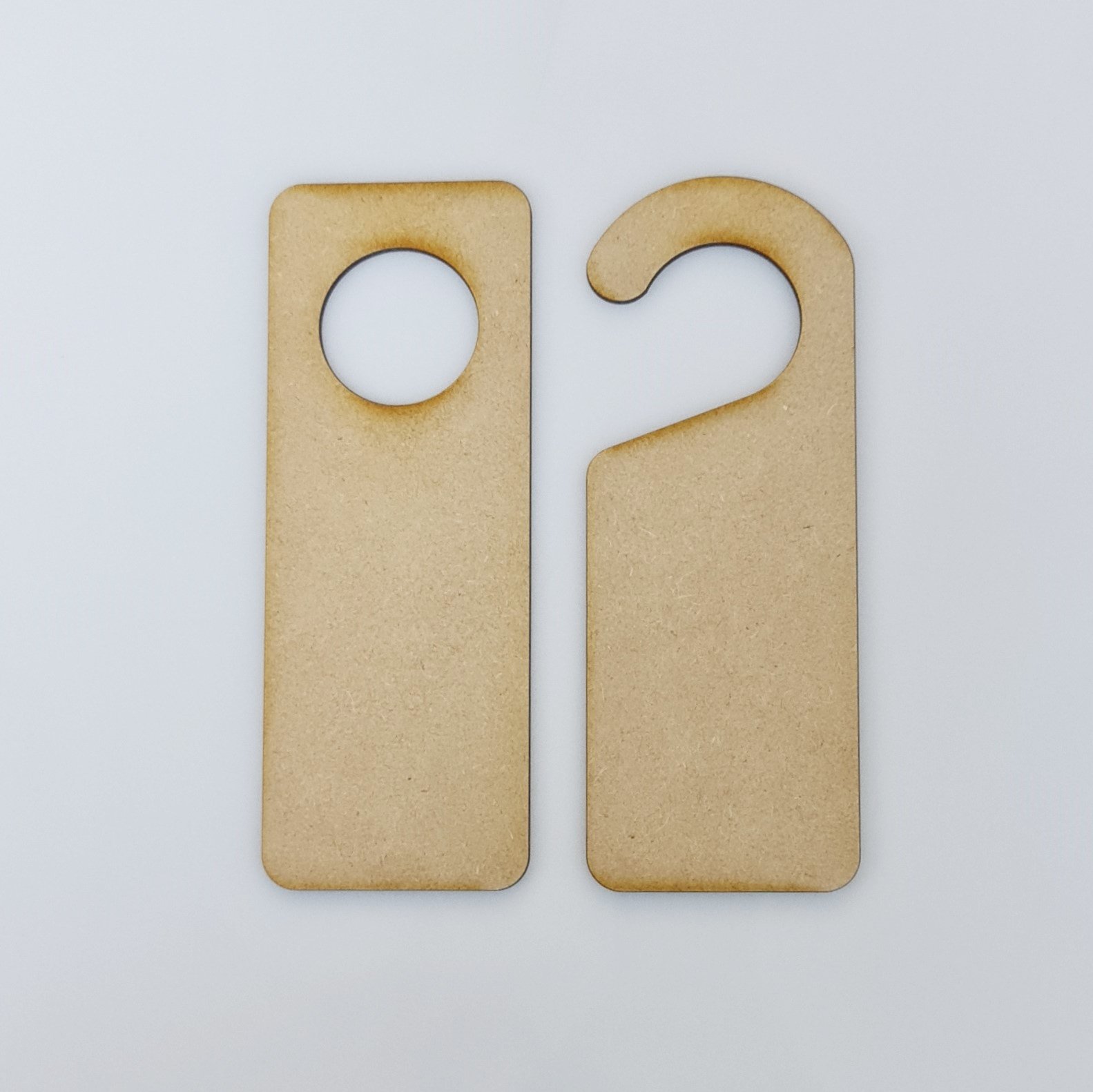 Wooden MDF Door Hangers Craft Blank Shape Candy Carts UK
