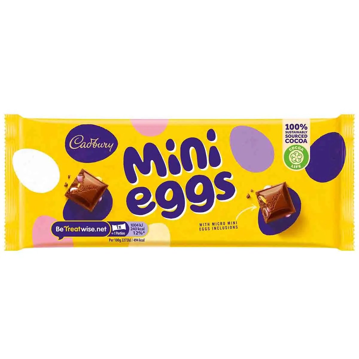 CADBURY MINI EGGS CHOCOLATE BAR 110G Candy Creations