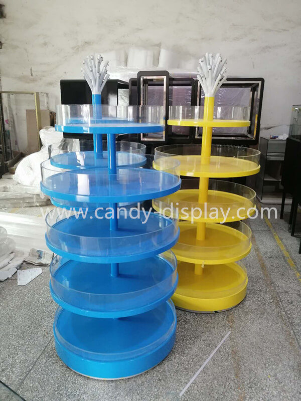 Largecapacity Circular Laminate Display Candy Snacks Daily Necessities Retail Rack Candy Display
