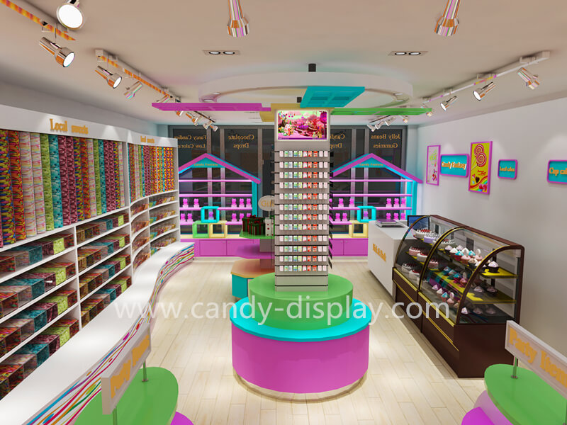 Small Candy & Gift & Chocolate Store Inside Layout and Display