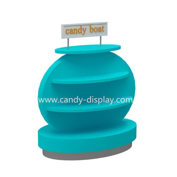 Boat candy display rack used in shopping malls & candy stores for sale Candy Display