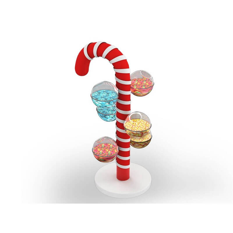 Creative Candy Cane Display Custom Candy Box display decorations for sale Candy Display