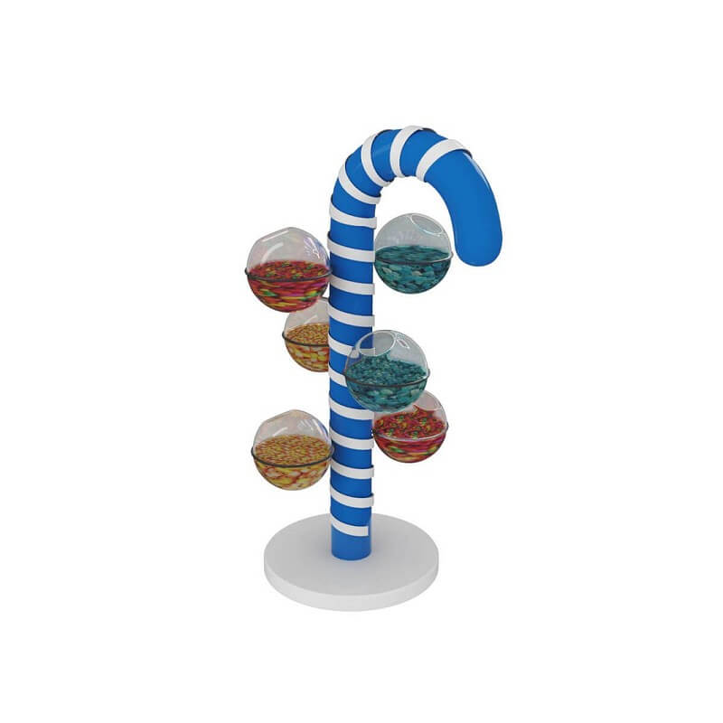 Creative Candy Cane Display Custom Candy Box display decorations for