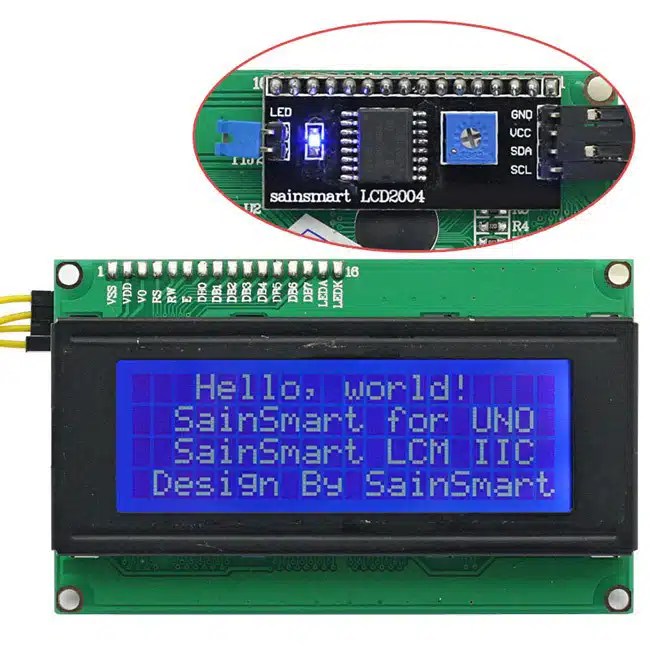 Display Lcd 2004 Backlight Azul 20×4 + Serie I2c Arduino CandyHO
