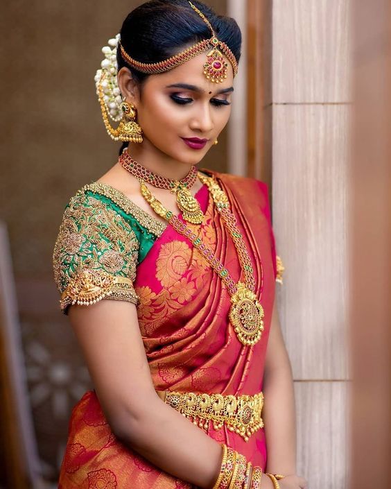 30 Contrast Blouse Designs For Red Silk Saree Candy Crow