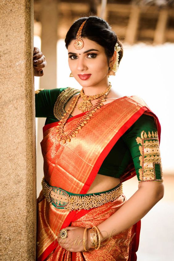 30 Contrast Blouse Designs For Red Silk Saree Candy Crow