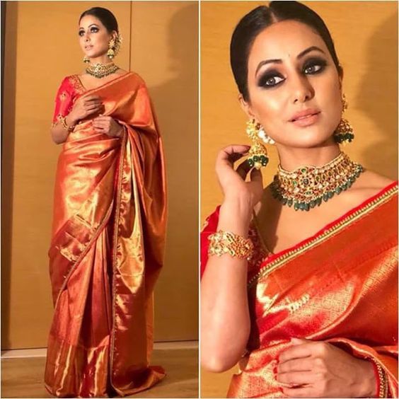 70 Red Silk Saree and Blouse Designs For Wedding Candy Crow