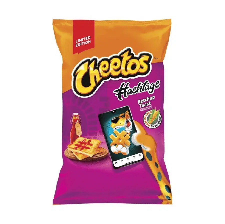 Cheetos hashtags Ketchup Toast Candy Feast