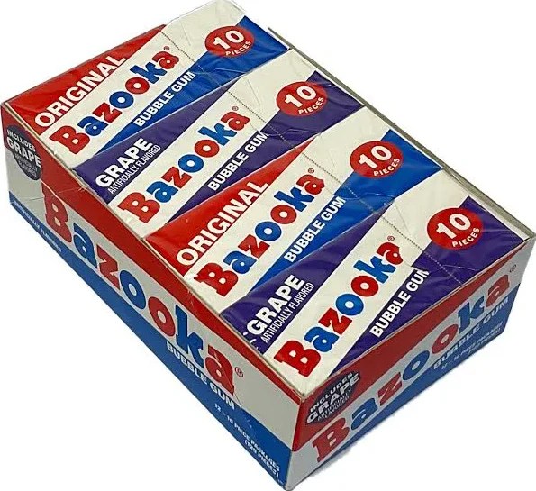 The Bazooka Company Bazooka Bubble Gum Wallet Pack 12ct