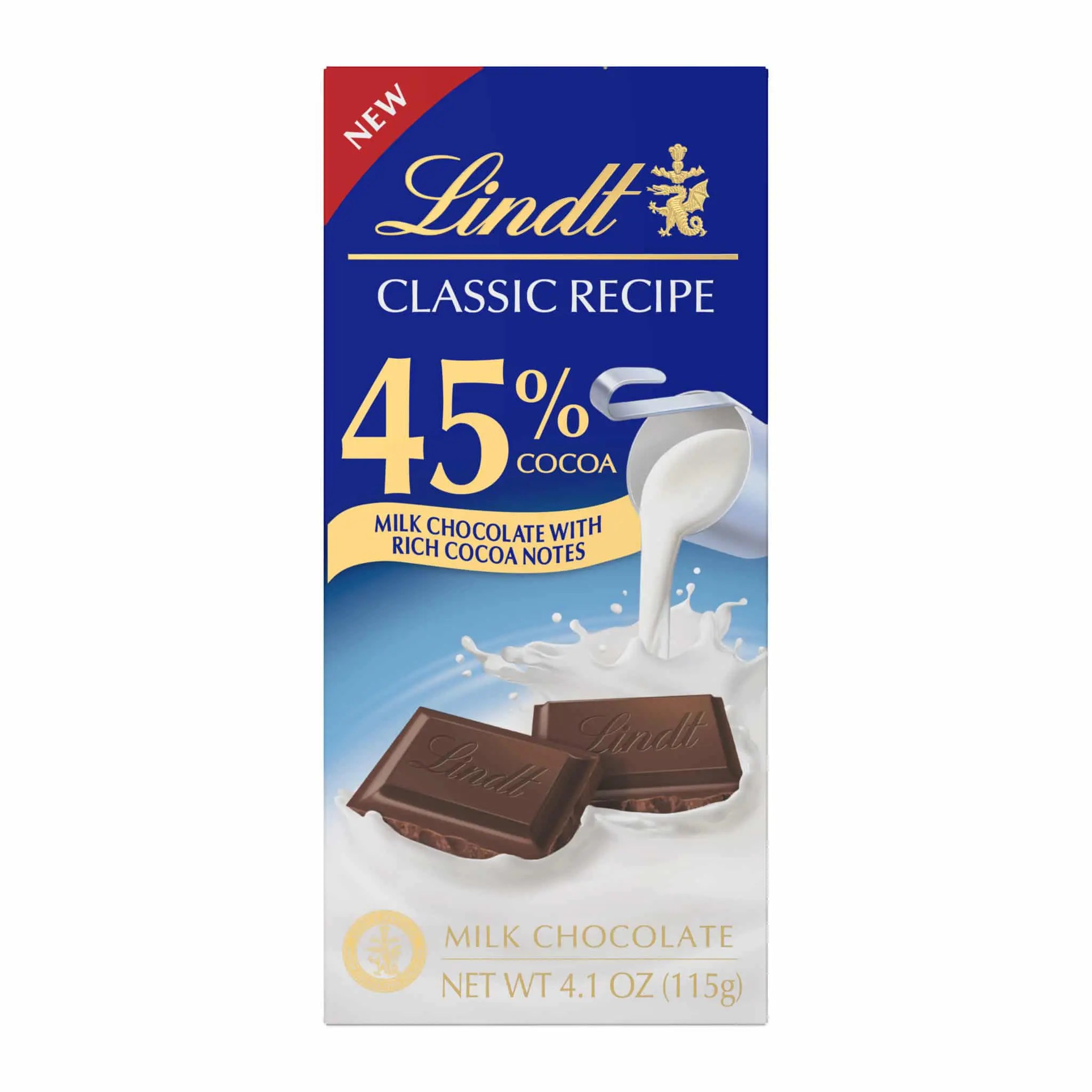 Lindt Classic Recipe Bars Now Available With 55, 45 Cocoa NCA