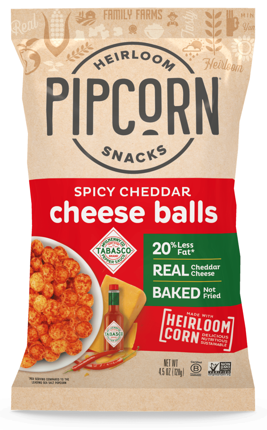 Pipsnacks Debuts Tabasco Cheese Balls, Popcorn NCA