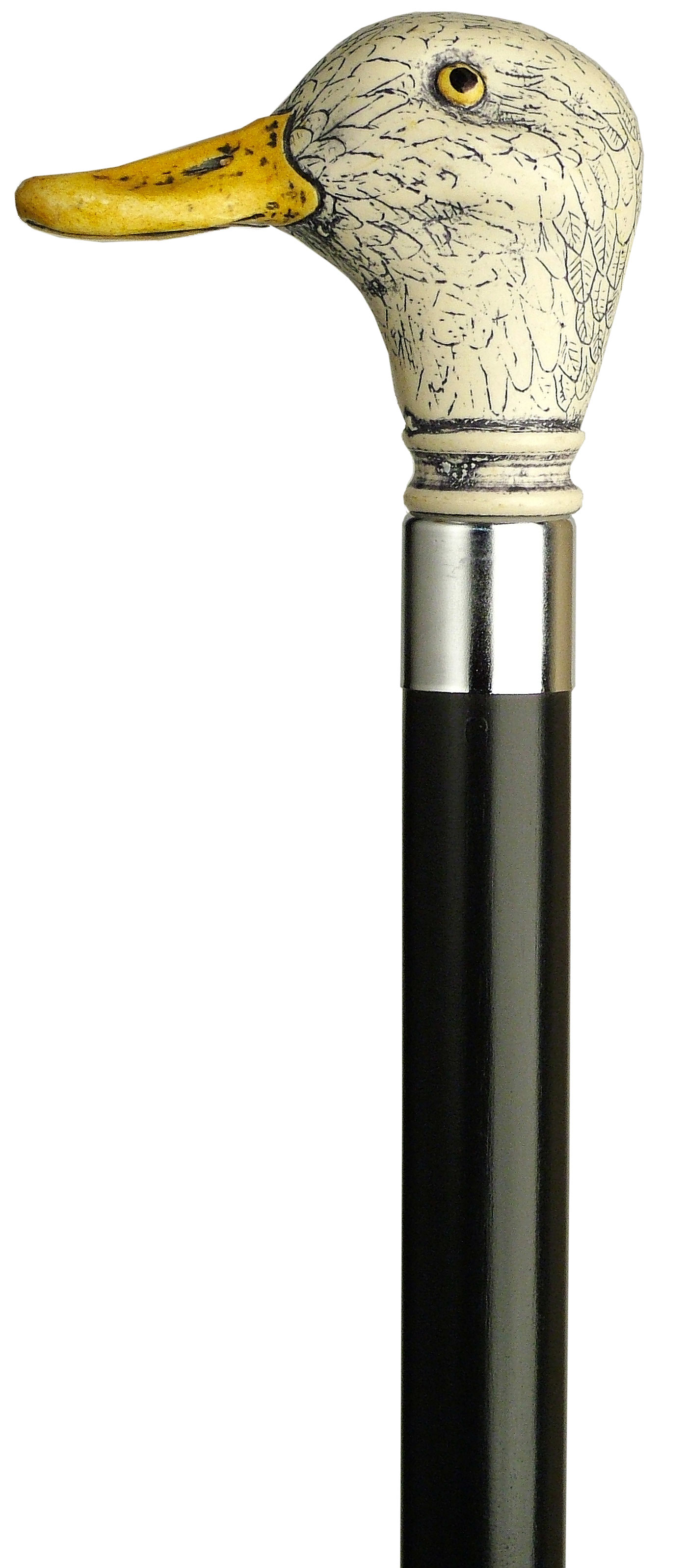 Scrimshaw Duck Head Cane
