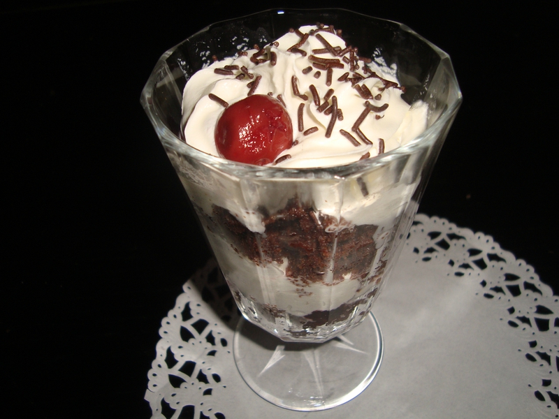 Verrine ForêtNoire ça ne sent pas un peu le brûlé là