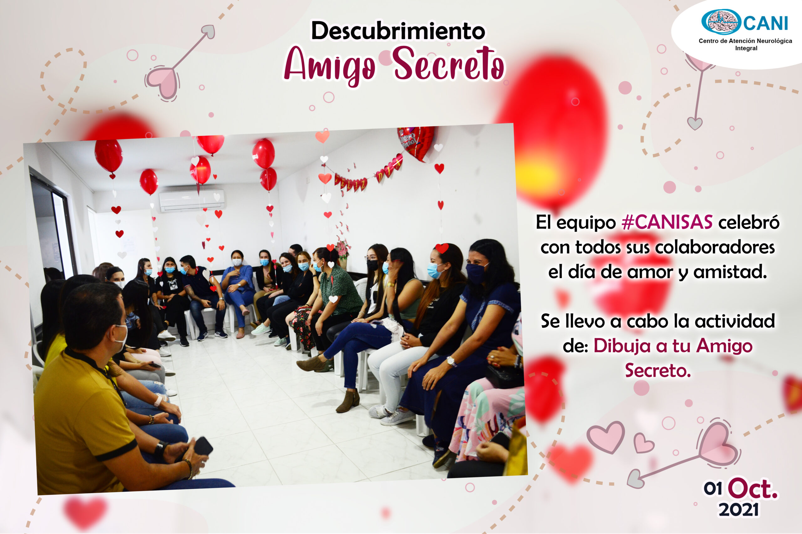 Actividad Descubrimiento de Amigo Secreto Centro de Atención Neurológico Integral