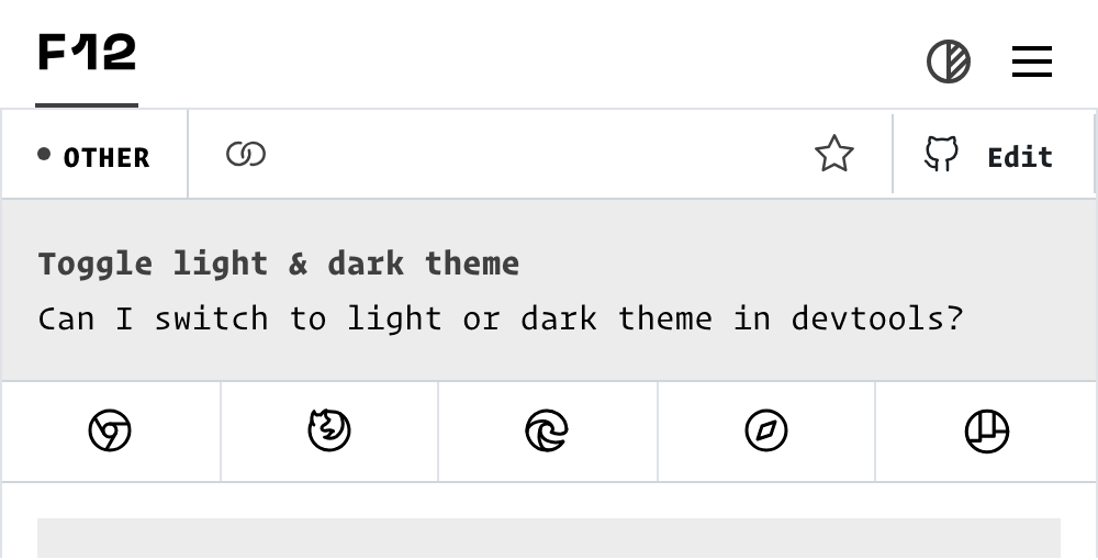 Toggle light & dark theme Can I DevTools?