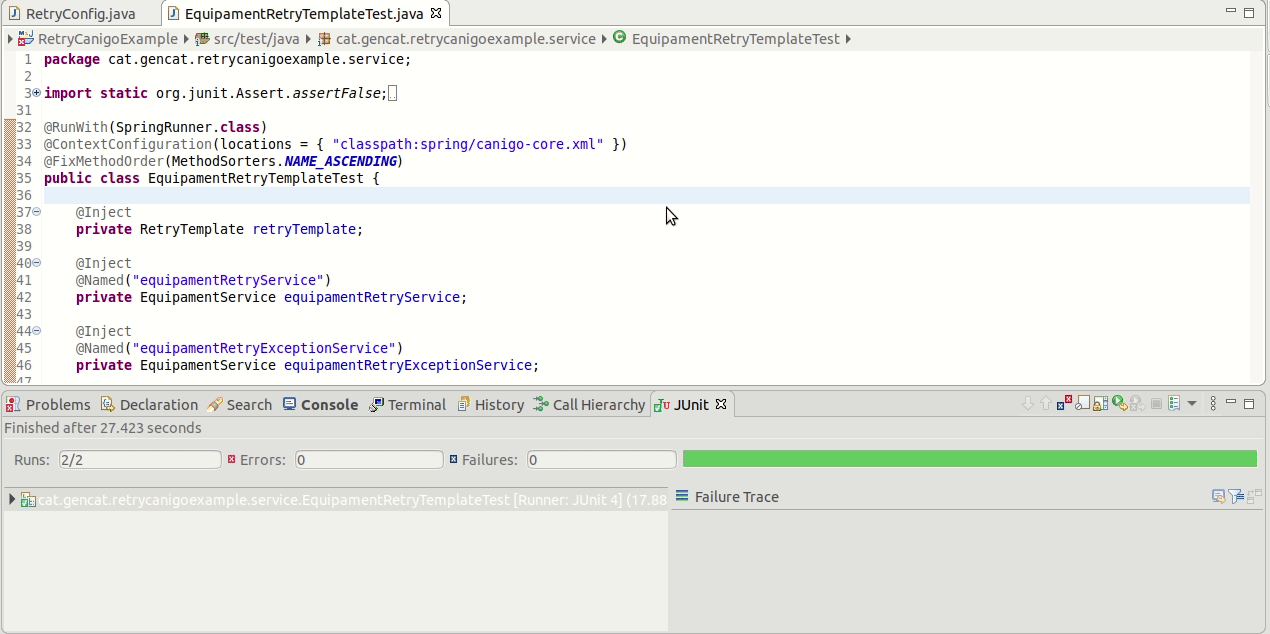 Canigó. Com utilitzar Spring Retry per a realitzar reintents d'accions