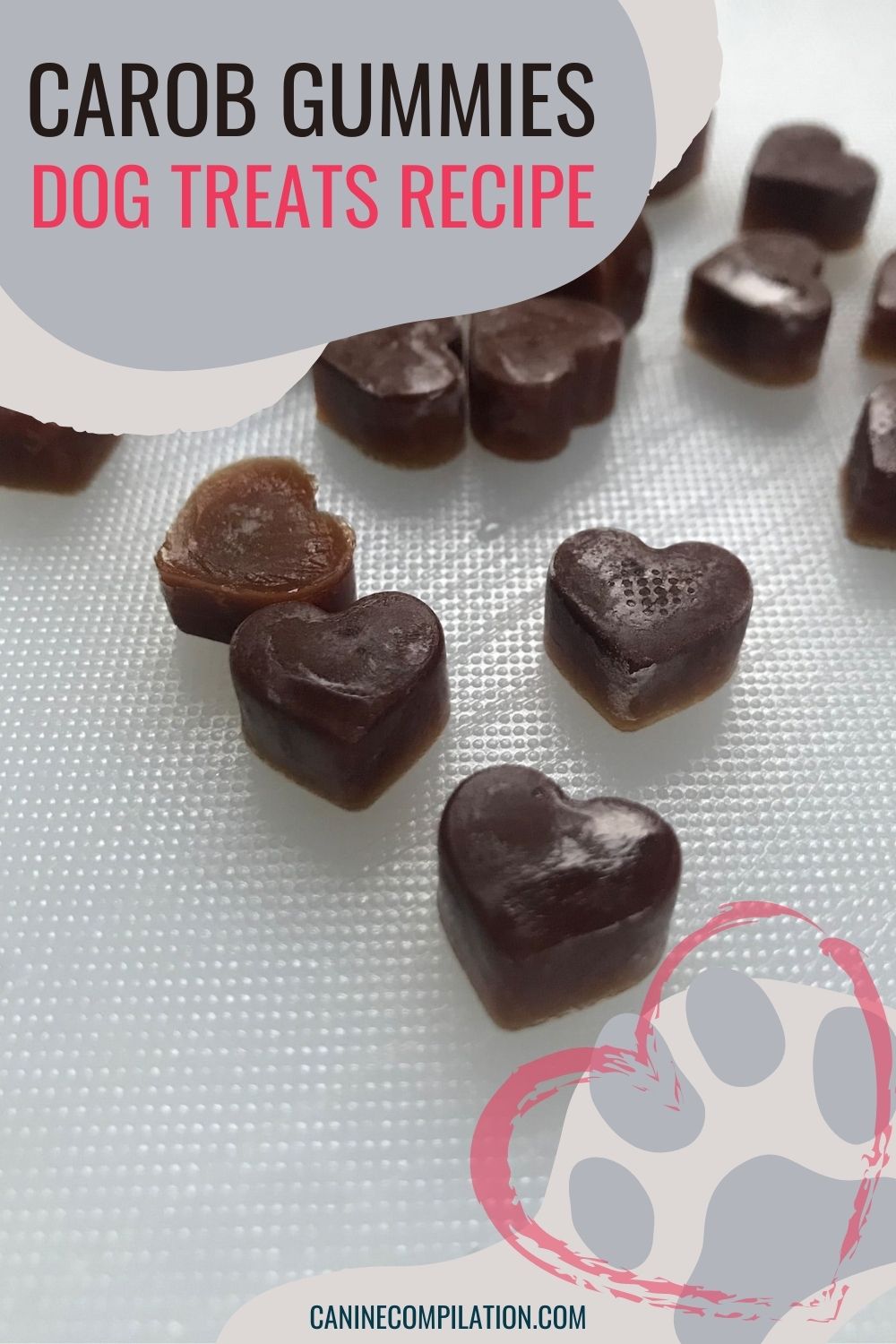 Carob Gummy Hearts Dog Treats Easy Recipe Canine Compilation