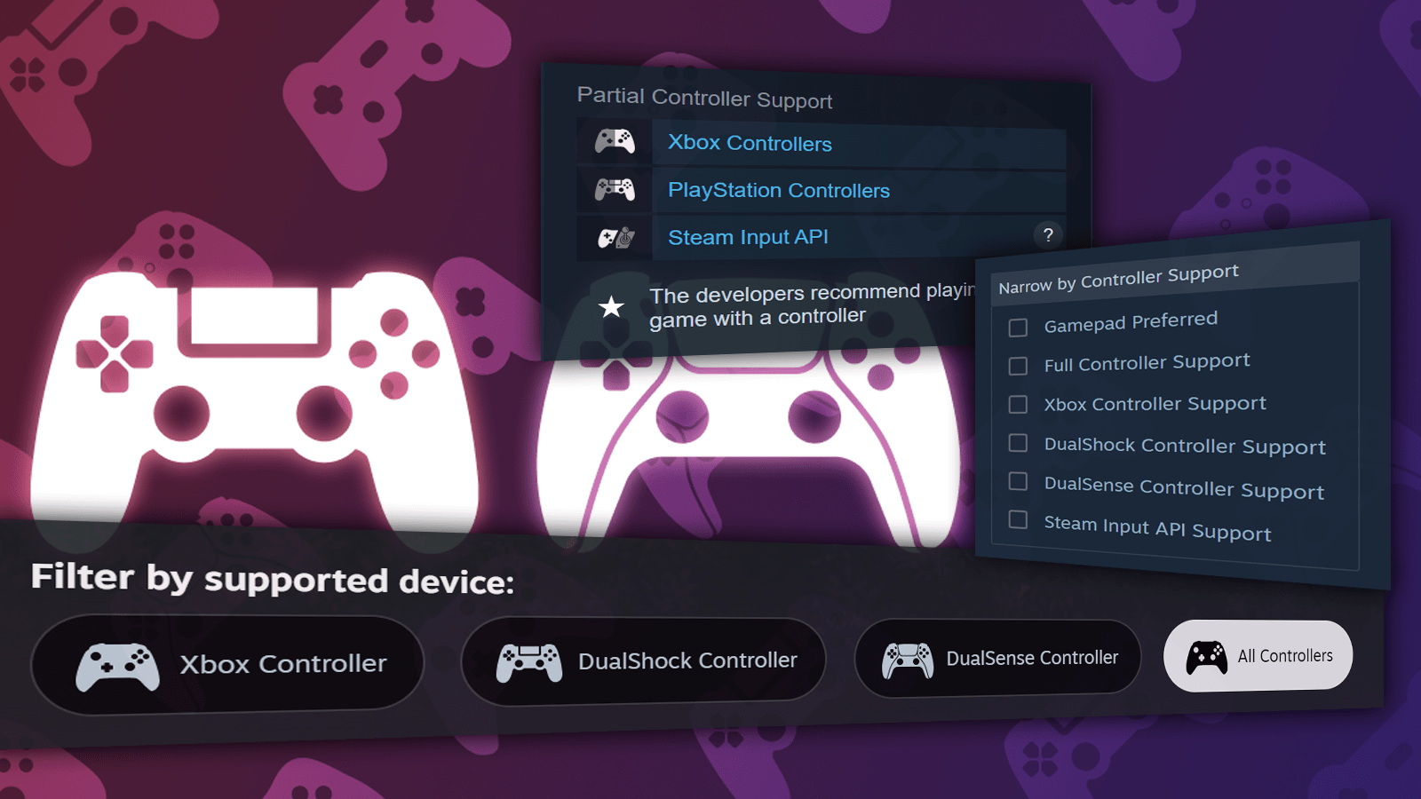 Steam makes it easier to find games supporting PlayStation controllers