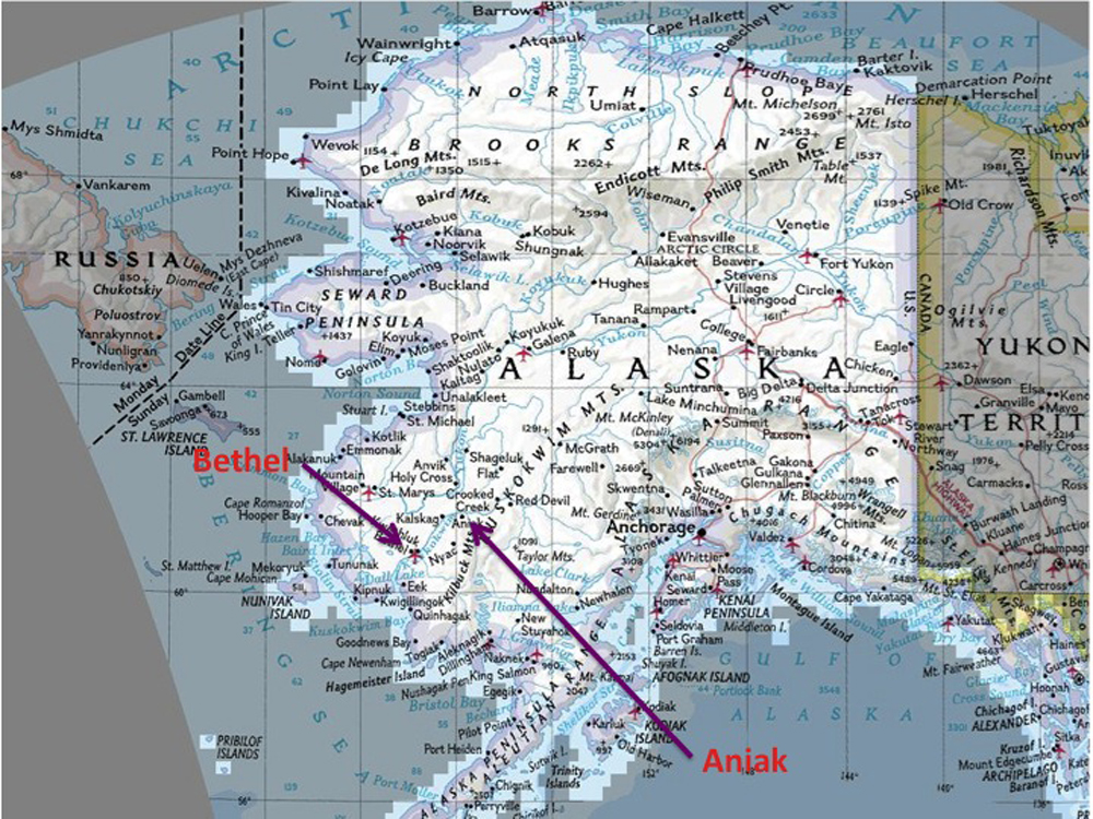 Agiak River Alaska Map Map Showing Aniak, Bethel and YukonKuskokwim Delta Cannon's Kusko