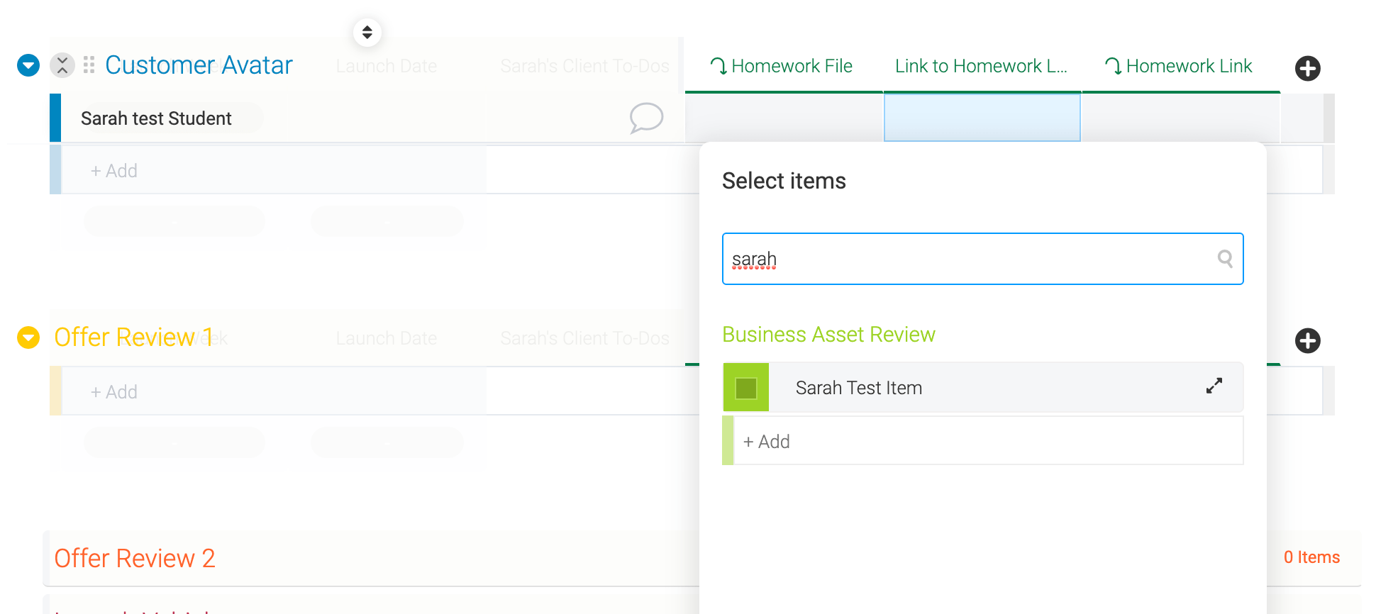 ability to create and show task links as custom field Feature