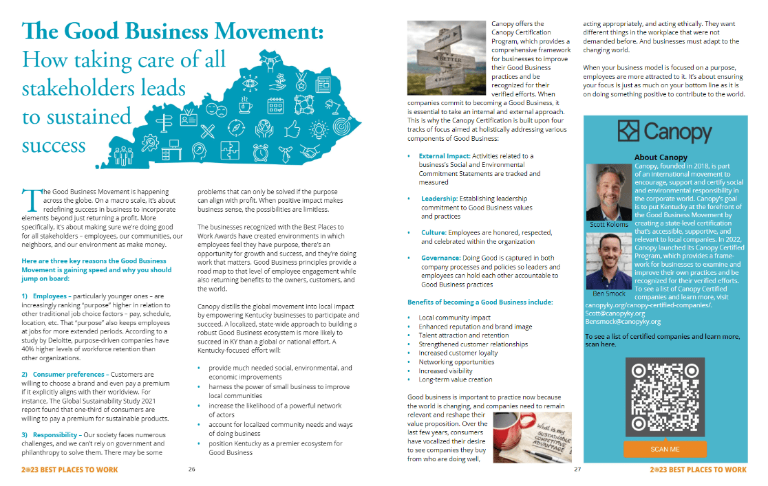 Canopy Article Featured in 2023 Best Places to Work Canopy