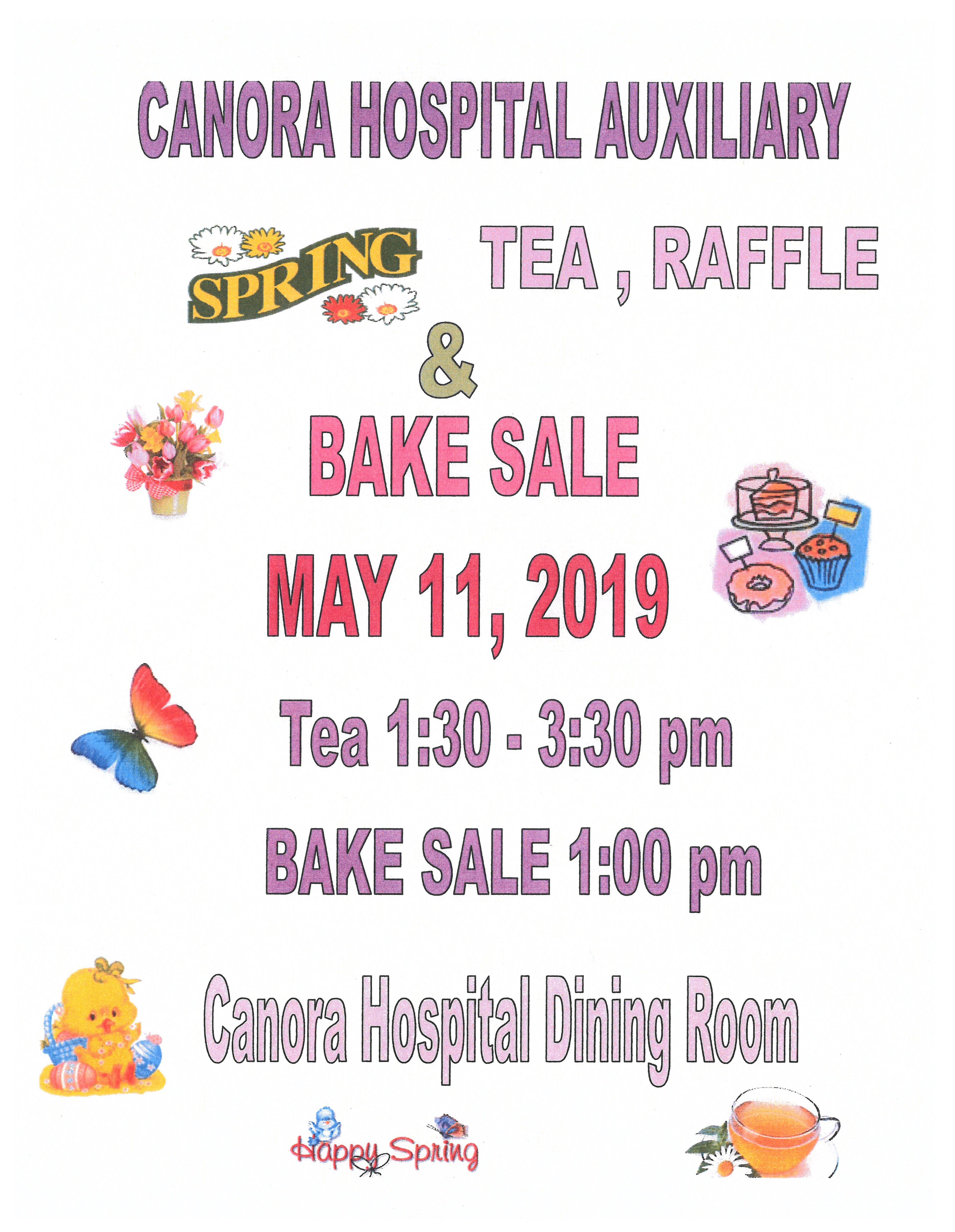 Spring Tea, Raffle & Bake Sale Town of Canora