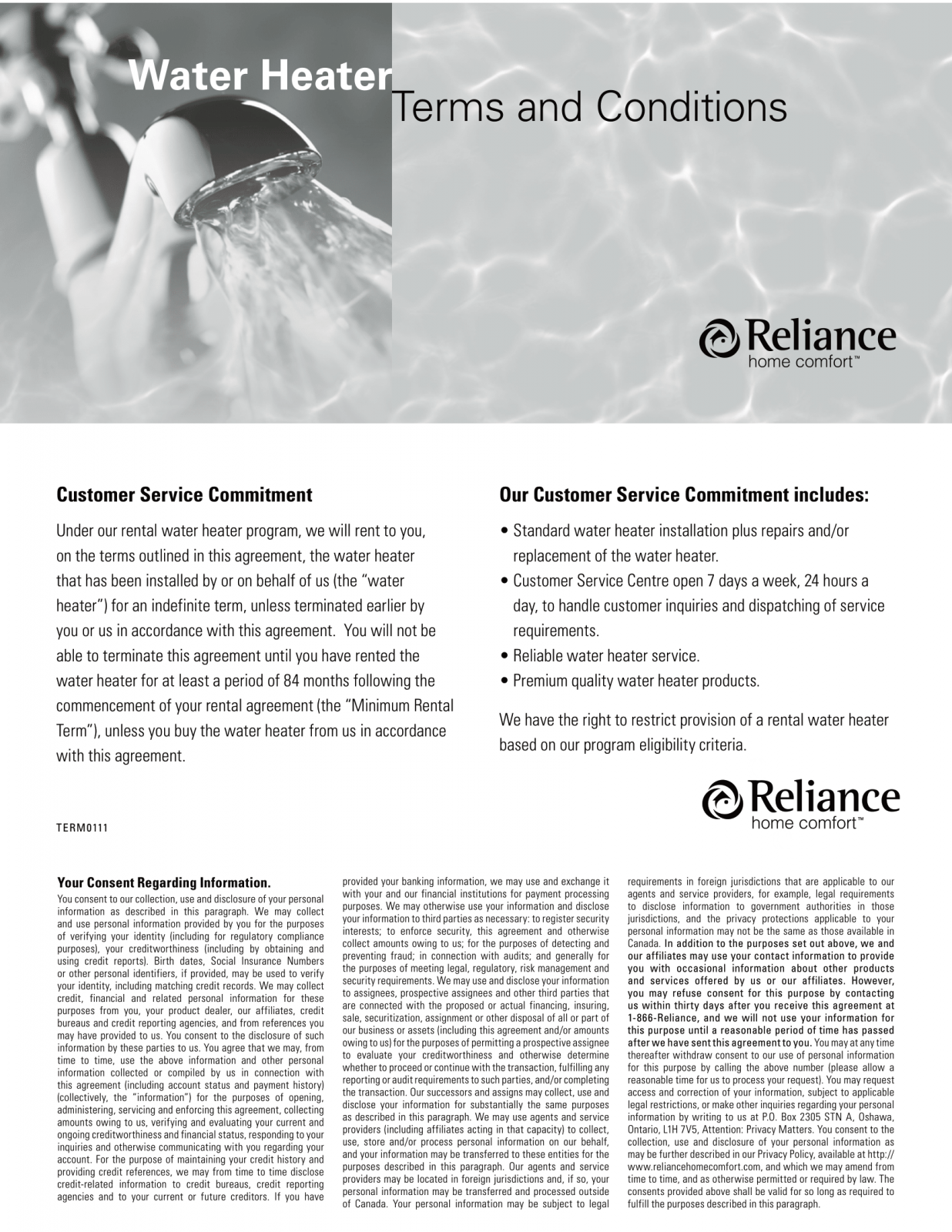 Reliance Home Comfort Reviews & Complaints Cansumer